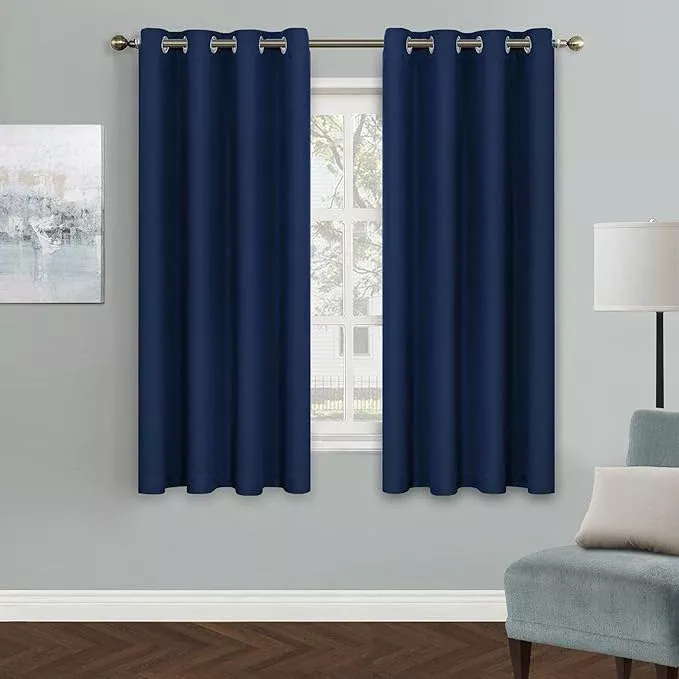 MYSKY HOME Blackout Curtain for Bedroom, Grommet Room Darkening Curtain, Amazing Triple Weave Thermal Insulated Curtain, 1 Curtain Panel ( 52 x 95 Inch, Red )